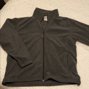 Men’s Columbia Fleece Jacket, Charcoal, Size Large